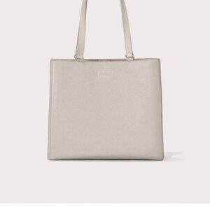 Dagne Dover Leather Tote-Medium-Bone
